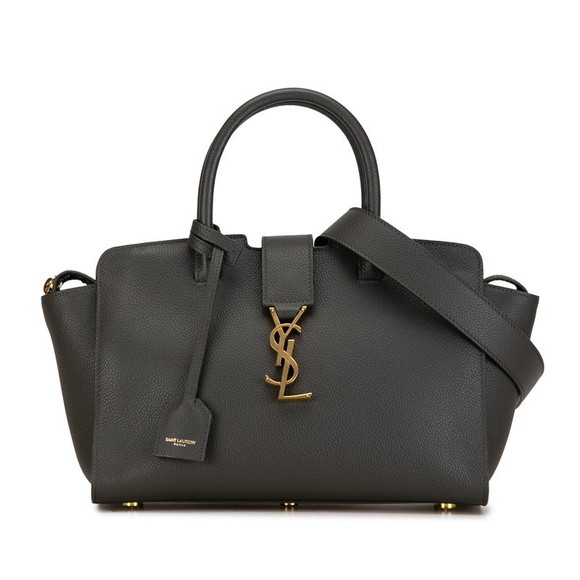 Saint Laurent Leather Bag Baby Calf Gray Shoulder Downtown 2WAY - Picture 1 of 10